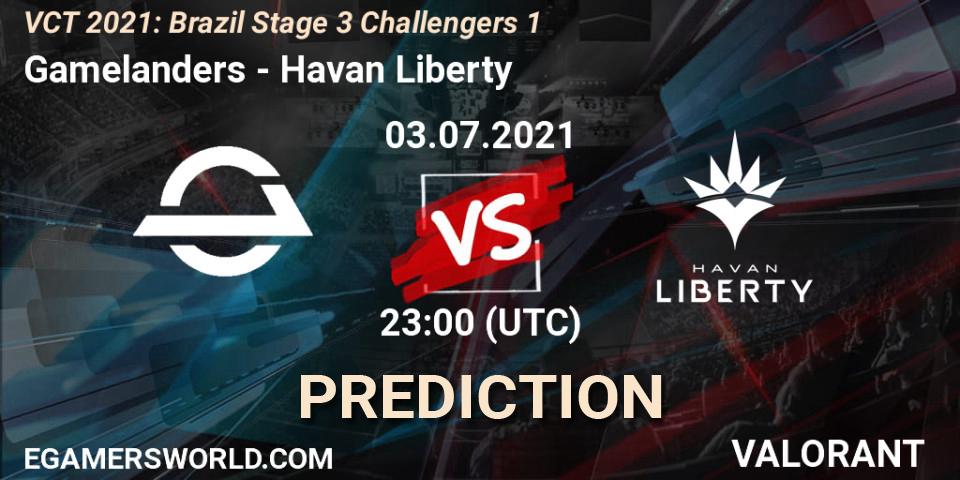 Gamelanders vs Havan Liberty: Match Prediction. 03.07.2021 at 23:00, VALORANT, VCT 2021: Brazil Stage 3 Challengers 1