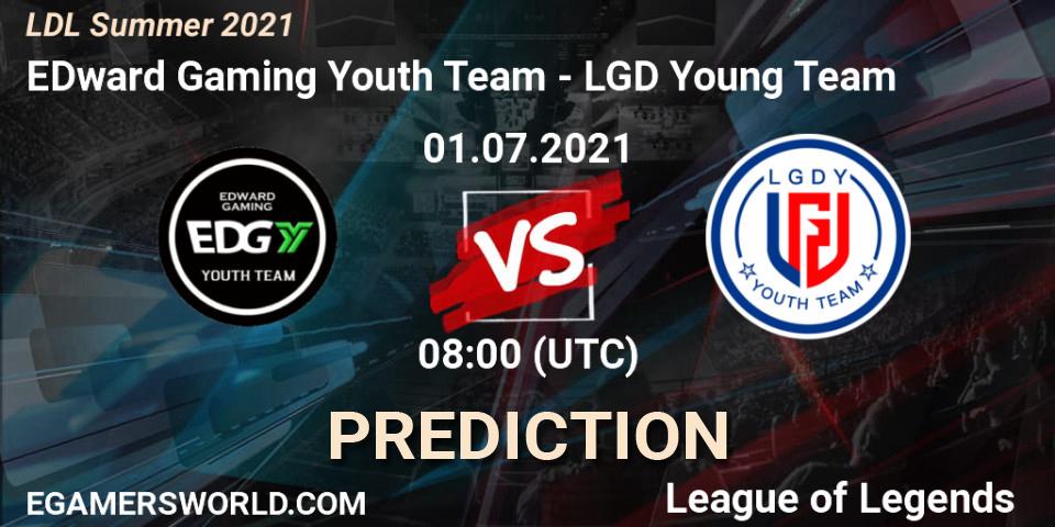 EDward Gaming Youth Team vs LGD Young Team: Match Prediction. 01.07.2021 at 08:00, LoL, LDL Summer 2021