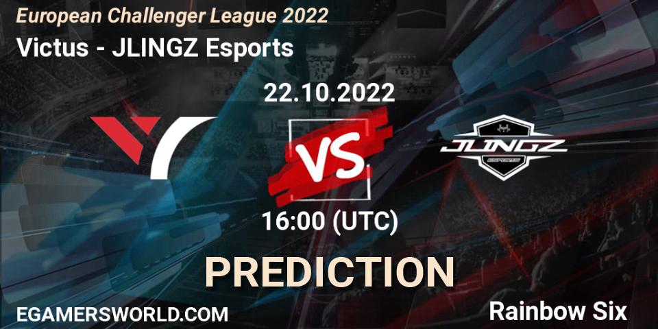Victus vs JLINGZ Esports: Match Prediction. 22.10.2022 at 16:00, Rainbow Six, European Challenger League 2022