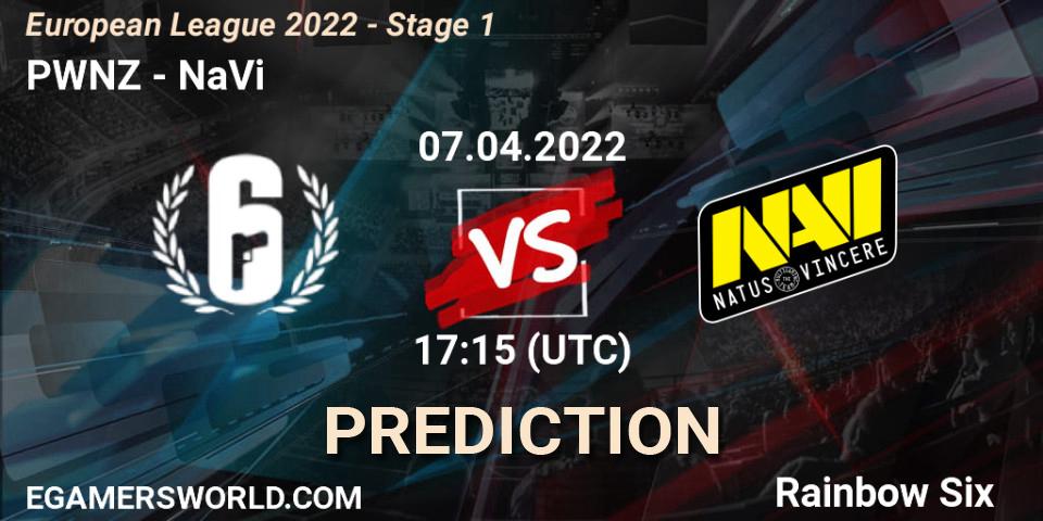 PWNZ vs NaVi: Match Prediction. 07.04.2022 at 17:15, Rainbow Six, European League 2022 - Stage 1