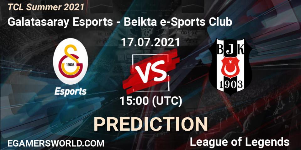 Galatasaray Esports vs Beşiktaş e-Sports Club: Match Prediction. 17.07.2021 at 15:00, LoL, TCL Summer 2021