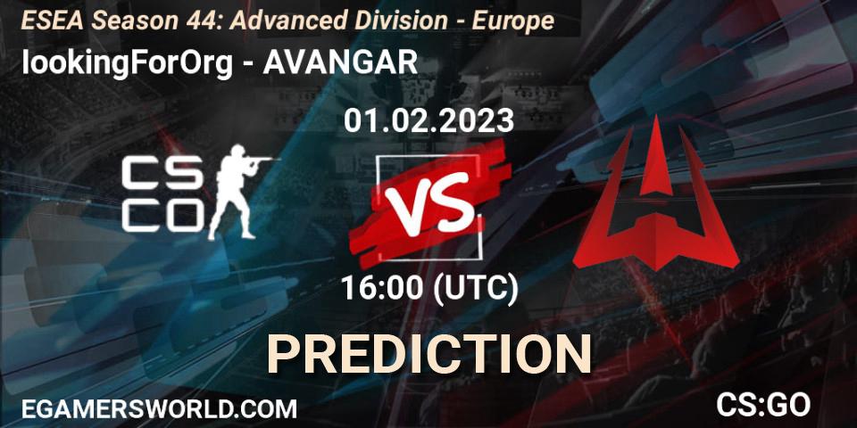 flowstate vs AVANGAR: Match Prediction. 20.02.23, CS2 (CS:GO), ESEA Season 44: Advanced Division - Europe