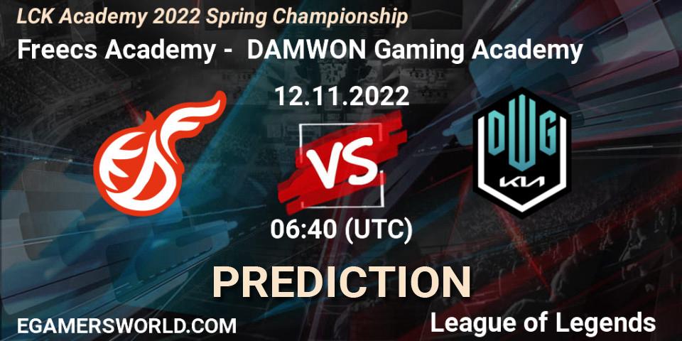 Freecs Academy vs DAMWON Gaming Academy: Match Prediction. 12.11.22, LoL, LCK Academy 2022 Spring Championship