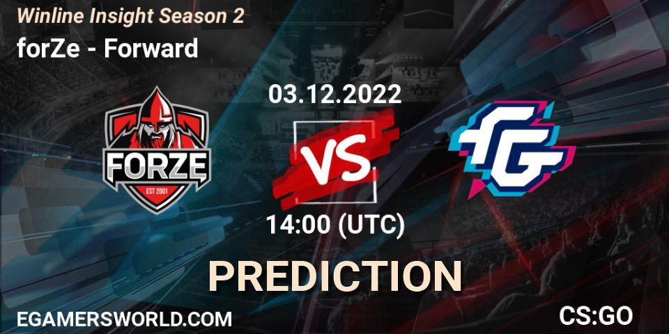 forZe vs Forward: Match Prediction. 15.12.22, CS2 (CS:GO), Winline Insight Season 2