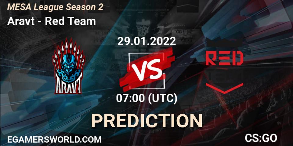Aravt vs Red Team: Match Prediction. 29.01.2022 at 07:00, Counter-Strike (CS2), MESA League Season 2