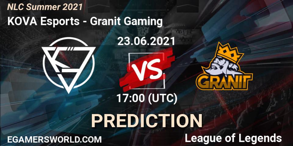KOVA Esports vs Granit Gaming: Match Prediction. 23.06.2021 at 17:00, LoL, NLC Summer 2021