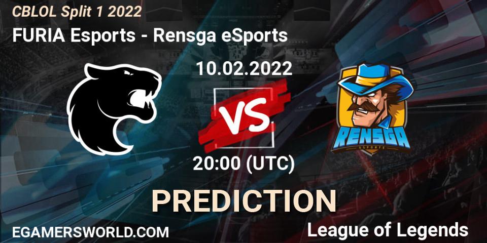 FURIA Esports vs Rensga eSports: Match Prediction. 10.02.2022 at 20:00, LoL, CBLOL Split 1 2022