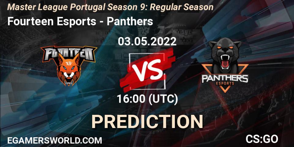 Fourteen Esports vs Panthers: Match Prediction. 03.05.2022 at 16:00, Counter-Strike (CS2), Master League Portugal Season 9: Regular Season