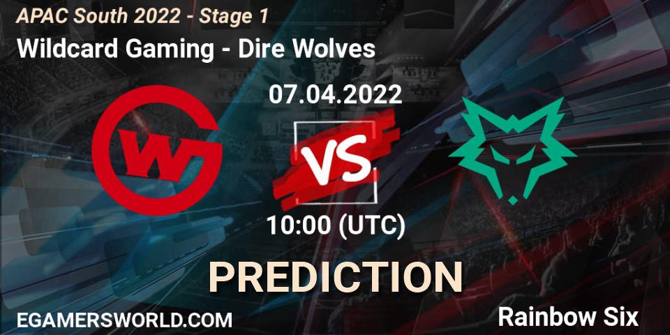 Wildcard Gaming vs Dire Wolves: Match Prediction. 07.04.2022 at 10:00, Rainbow Six, APAC South 2022 - Stage 1