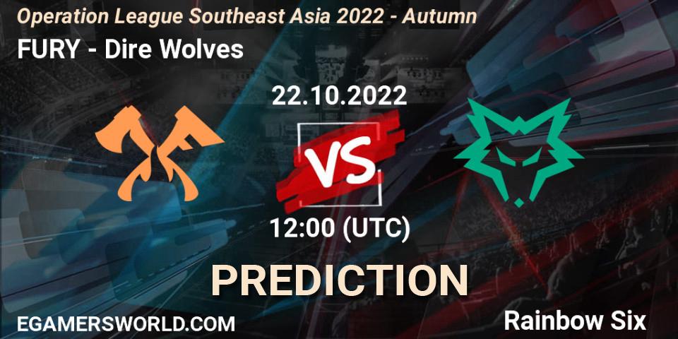 FURY vs Dire Wolves: Match Prediction. 22.10.2022 at 12:00, Rainbow Six, Operation League Southeast Asia 2022 - Autumn