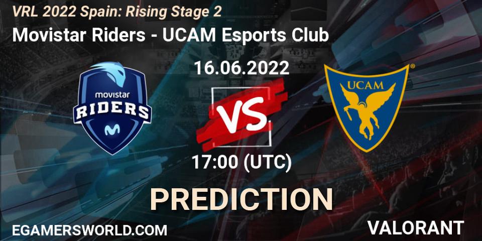Movistar Riders vs UCAM Esports Club: Match Prediction. 16.06.2022 at 17:10, VALORANT, VRL 2022 Spain: Rising Stage 2