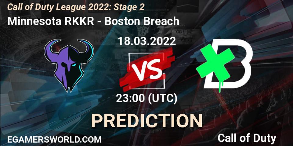 Minnesota RØKKR vs Boston Breach: Match Prediction. 18.03.2022 at 22:00, Call of Duty, Call of Duty League 2022: Stage 2