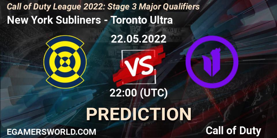 New York Subliners vs Toronto Ultra: Match Prediction. 22.05.2022 at 22:00, Call of Duty, Call of Duty League 2022: Stage 3