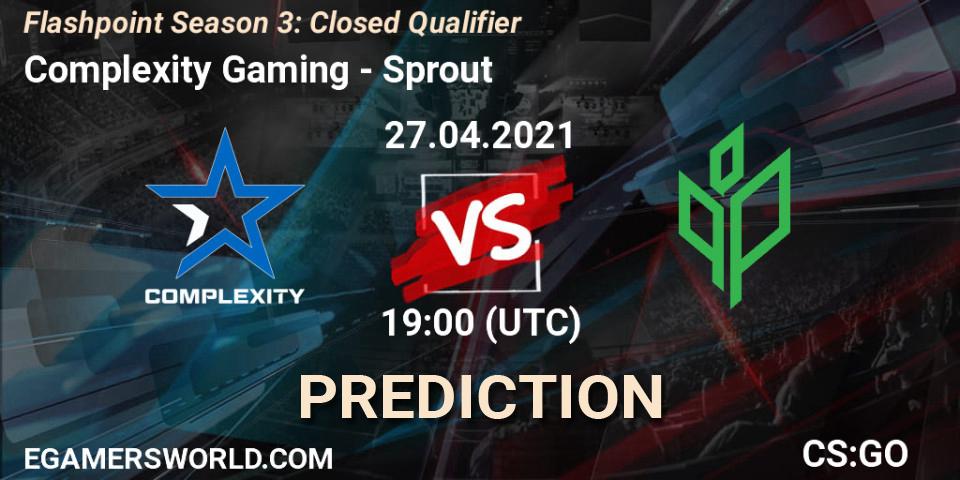 Complexity Gaming vs Sprout: Match Prediction. 27.04.2021 at 19:10, Counter-Strike (CS2), Flashpoint Season 3: Closed Qualifier
