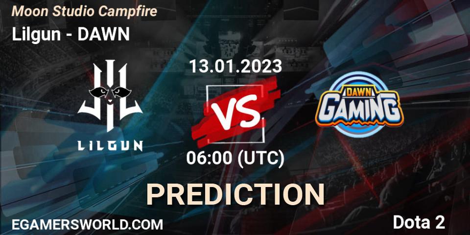 Lilgun vs DAWN: Match Prediction. 13.01.23, Dota 2, Moon Studio Campfire