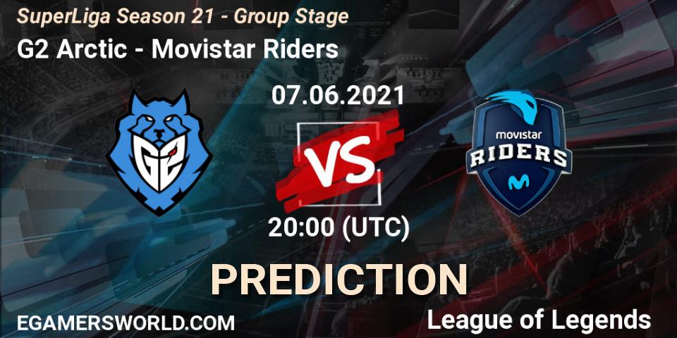 G2 Arctic vs Movistar Riders: Match Prediction. 07.06.2021 at 20:00, LoL, SuperLiga Season 21 - Group Stage 