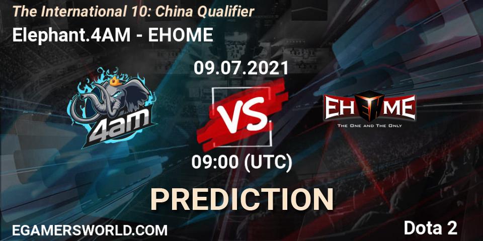 Elephant.4AM vs EHOME: Match Prediction. 09.07.2021 at 07:28, Dota 2, The International 10: China Qualifier