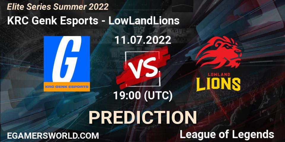 KRC Genk Esports vs LowLandLions: Match Prediction. 11.07.2022 at 19:00, LoL, Elite Series Summer 2022