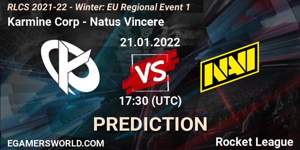 Karmine Corp vs Natus Vincere: Match Prediction. 21.01.2022 at 17:30, Rocket League, RLCS 2021-22 - Winter: EU Regional Event 1