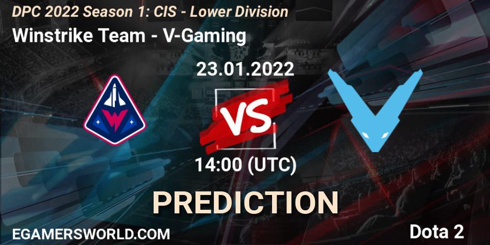 Winstrike Team vs V-Gaming: Match Prediction. 23.01.2022 at 14:27, Dota 2, DPC 2022 Season 1: CIS - Lower Division