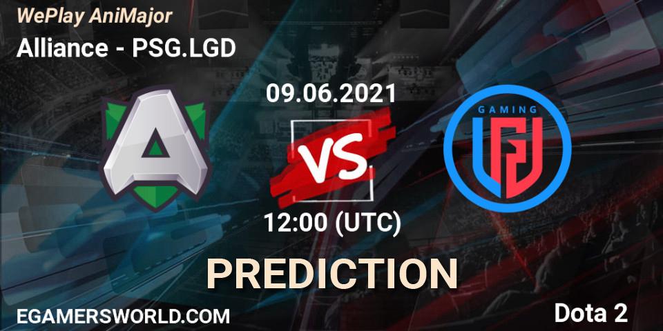Alliance vs PSG.LGD: Match Prediction. 09.06.2021 at 12:01, Dota 2, WePlay AniMajor 2021