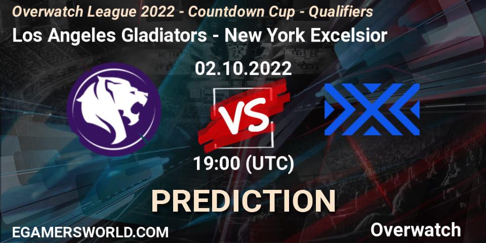 Los Angeles Gladiators vs New York Excelsior: Match Prediction. 02.10.2022 at 19:00, Overwatch, Overwatch League 2022 - Countdown Cup - Qualifiers