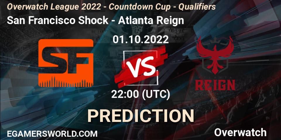 San Francisco Shock vs Atlanta Reign: Match Prediction. 01.10.2022 at 22:30, Overwatch, Overwatch League 2022 - Countdown Cup - Qualifiers