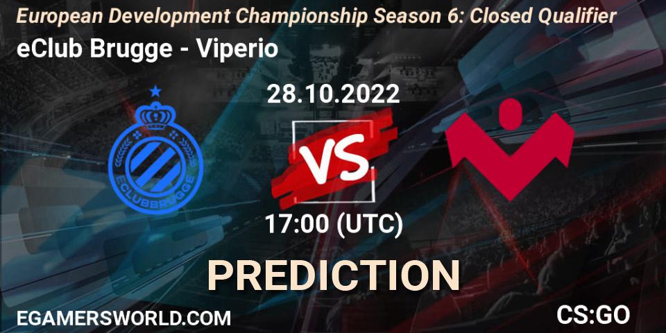 eClub Brugge vs Viperio: Match Prediction. 28.10.22, CS2 (CS:GO), European Development Championship Season 6: Closed Qualifier