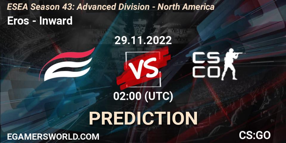 Eros vs Inward: Match Prediction. 29.11.2022 at 02:00, Counter-Strike (CS2), ESEA Season 43: Advanced Division - North America