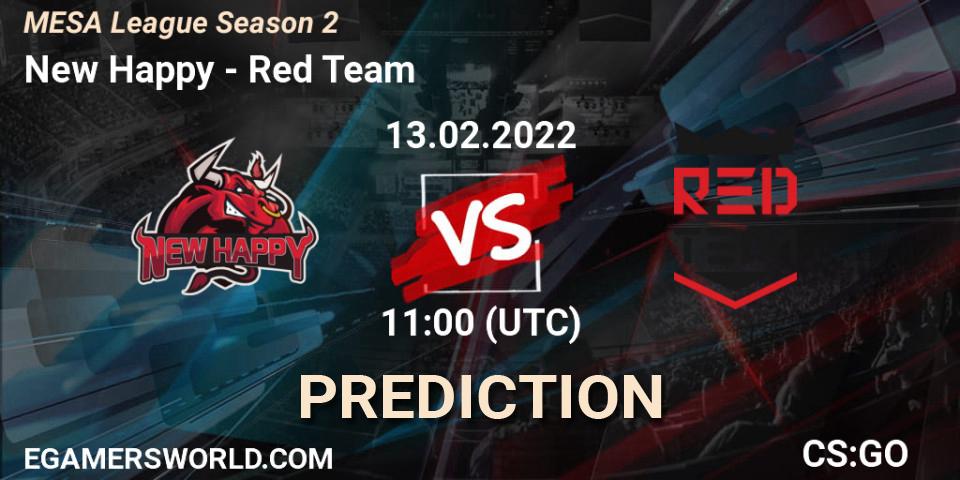 New Happy vs Red Team: Match Prediction. 15.02.2022 at 11:00, Counter-Strike (CS2), MESA League Season 2