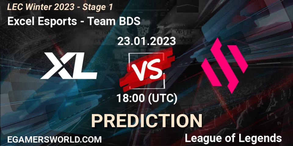 Excel Esports vs Team BDS: Match Prediction. 23.01.2023 at 18:00, LoL, LEC Winter 2023 - Stage 1