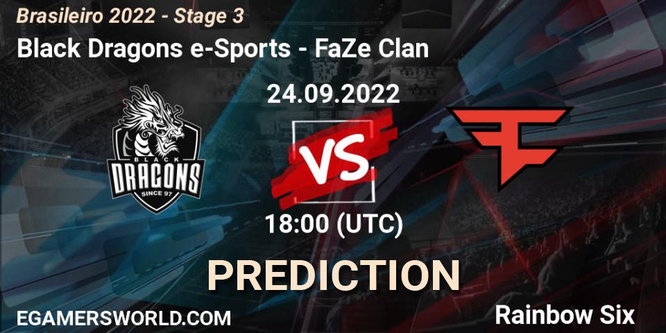 Black Dragons e-Sports vs FaZe Clan: Match Prediction. 24.09.2022 at 18:00, Rainbow Six, Brasileirão 2022 - Stage 3