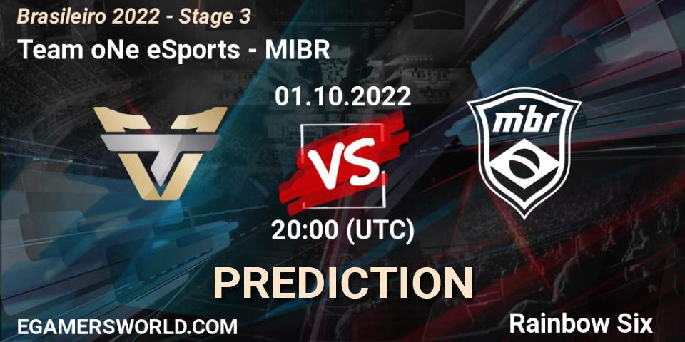 Team oNe eSports vs MIBR: Match Prediction. 01.10.22, Rainbow Six, Brasileirão 2022 - Stage 3