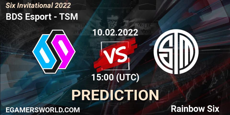 BDS Esport vs TSM: Match Prediction. 10.02.2022 at 16:00, Rainbow Six, Six Invitational 2022