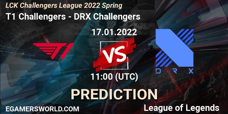 T1 Challengers vs DRX Challengers: Match Prediction. 17.01.2022 at 11:00, LoL, LCK Challengers League 2022 Spring