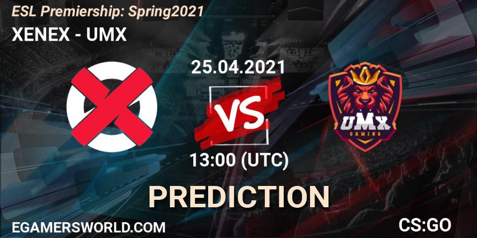 XENEX vs UMX: Match Prediction. 25.04.2021 at 13:00, Counter-Strike (CS2), ESL Premiership: Spring 2021