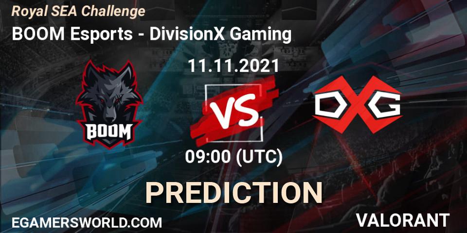 BOOM Esports vs DivisionX Gaming: Match Prediction. 11.11.2021 at 09:00, VALORANT, Royal SEA Challenge