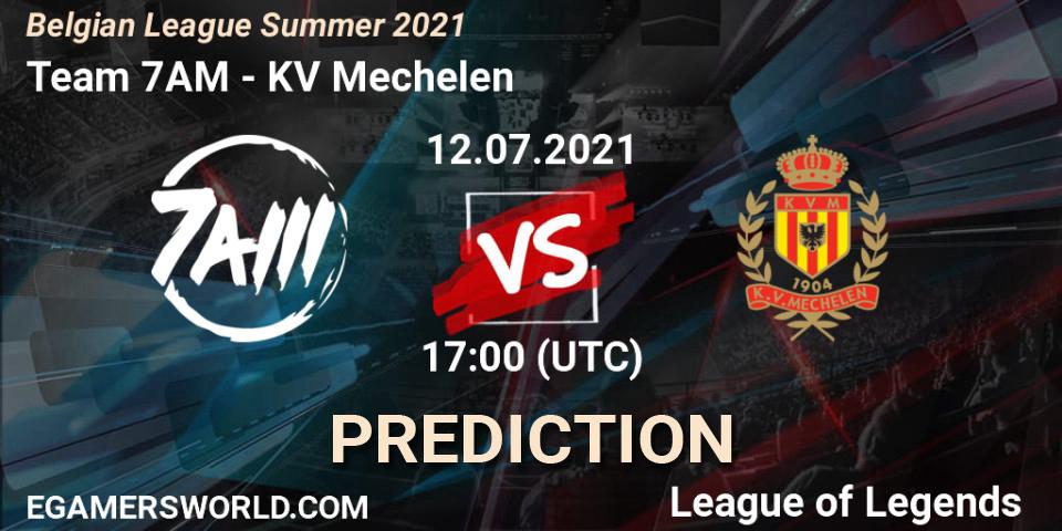 Team 7AM vs KV Mechelen: Match Prediction. 12.07.2021 at 17:00, LoL, Belgian League Summer 2021