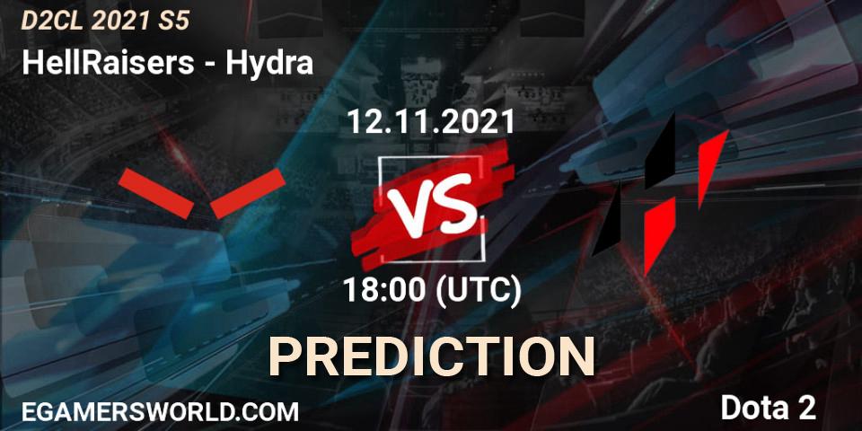 HellRaisers vs Hydra: Match Prediction. 12.11.2021 at 12:02, Dota 2, Dota 2 Champions League 2021 Season 5