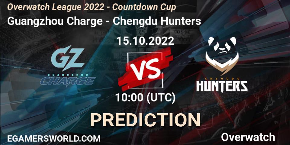 Guangzhou Charge vs Chengdu Hunters: Match Prediction. 15.10.22, Overwatch, Overwatch League 2022 - Countdown Cup