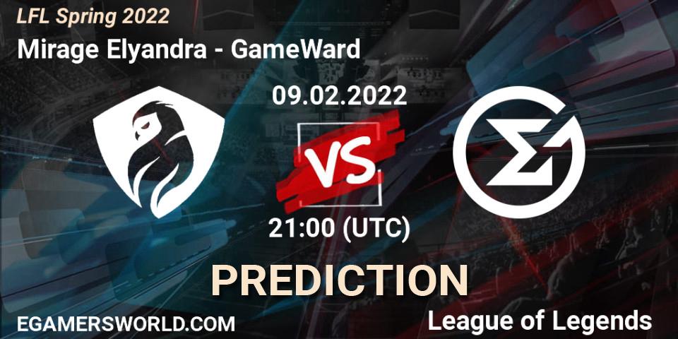 Mirage Elyandra vs GameWard: Match Prediction. 09.02.2022 at 21:00, LoL, LFL Spring 2022