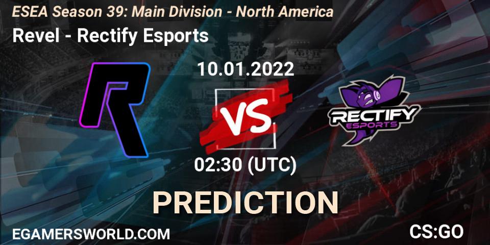 Revel vs Rectify Esports: Match Prediction. 10.01.2022 at 01:00, Counter-Strike (CS2), ESEA Season 39: Main Division - North America