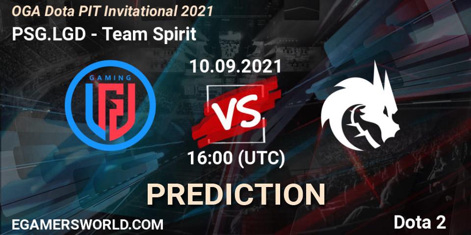 PSG.LGD vs Team Spirit: Match Prediction. 10.09.2021 at 16:01, Dota 2, OGA Dota PIT Invitational 2021