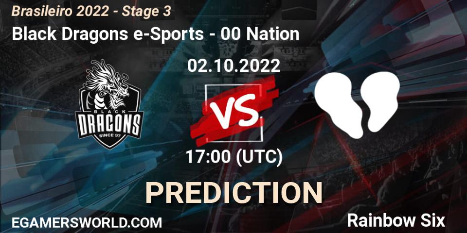 Black Dragons e-Sports vs 00 Nation: Match Prediction. 02.10.2022 at 17:00, Rainbow Six, Brasileirão 2022 - Stage 3