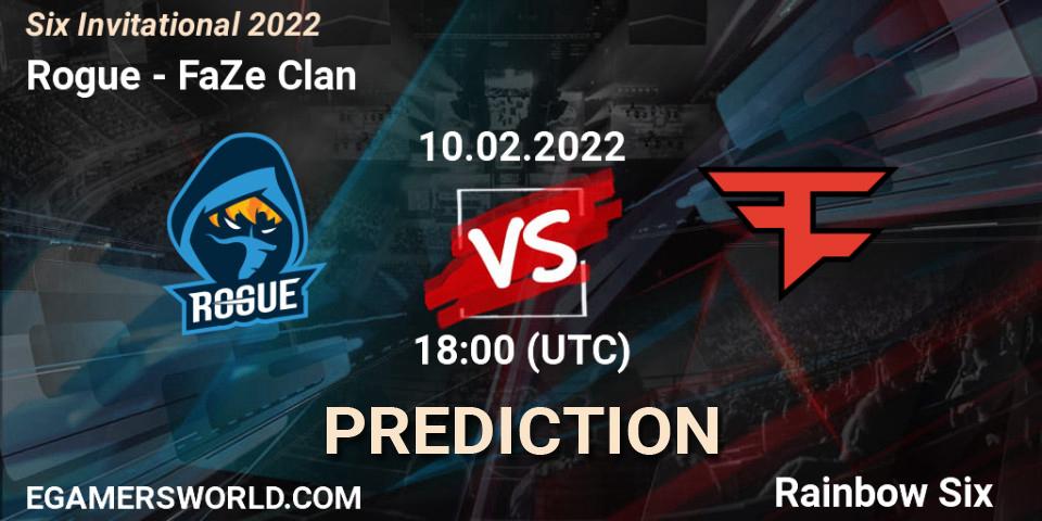 Rogue vs FaZe Clan: Match Prediction. 10.02.2022 at 18:00, Rainbow Six, Six Invitational 2022