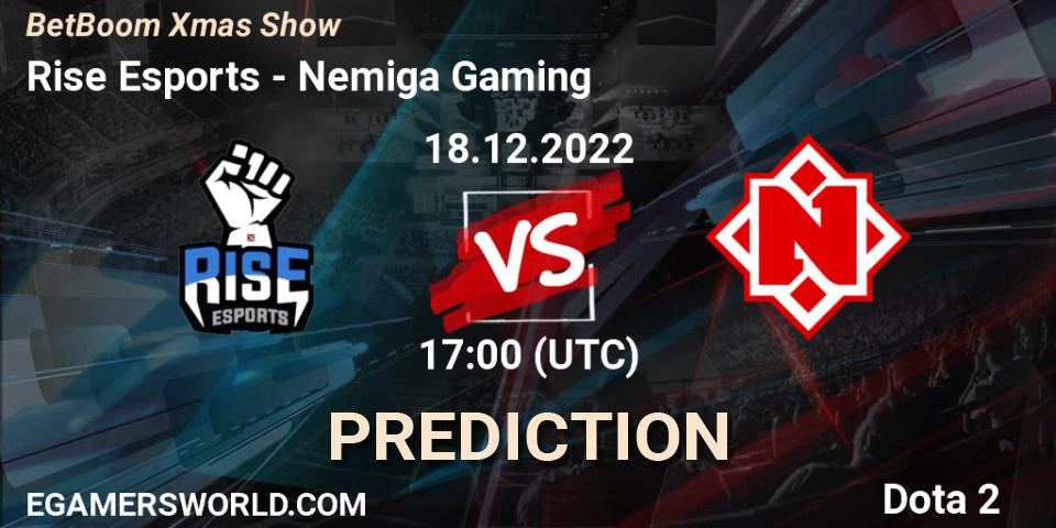 RISE Esports vs Nemiga Gaming: Match Prediction. 18.12.2022 at 17:03, Dota 2, BetBoom Xmas Show