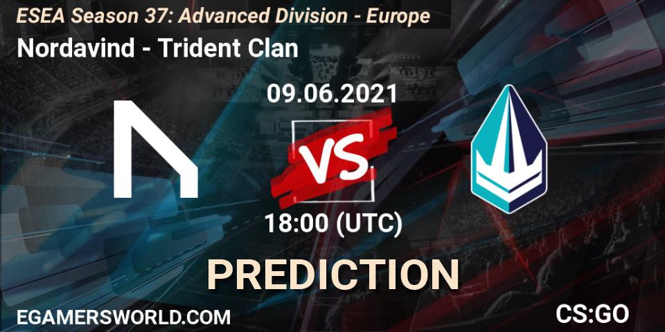 Nordavind vs Trident Clan: Match Prediction. 09.06.2021 at 18:00, Counter-Strike (CS2), ESEA Season 37: Advanced Division - Europe