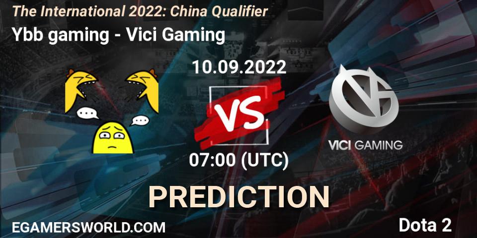 Ybb gaming vs Vici Gaming: Match Prediction. 10.09.22, Dota 2, The International 2022: China Qualifier