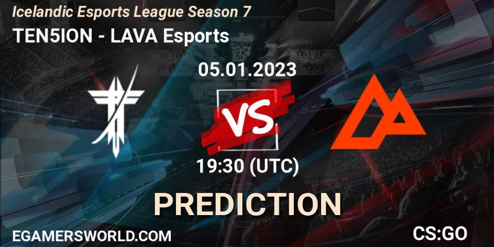 TEN5ION vs LAVA Esports: Match Prediction. 05.01.2023 at 19:30, Counter-Strike (CS2), Icelandic Esports League Season 7