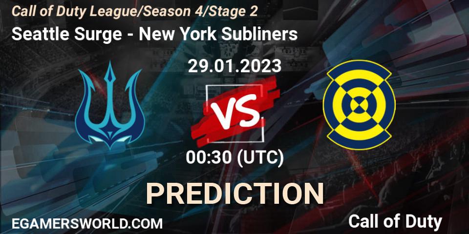 Seattle Surge vs New York Subliners: Match Prediction. 29.01.23, Call of Duty, Call of Duty League 2023: Stage 2 Major Qualifiers